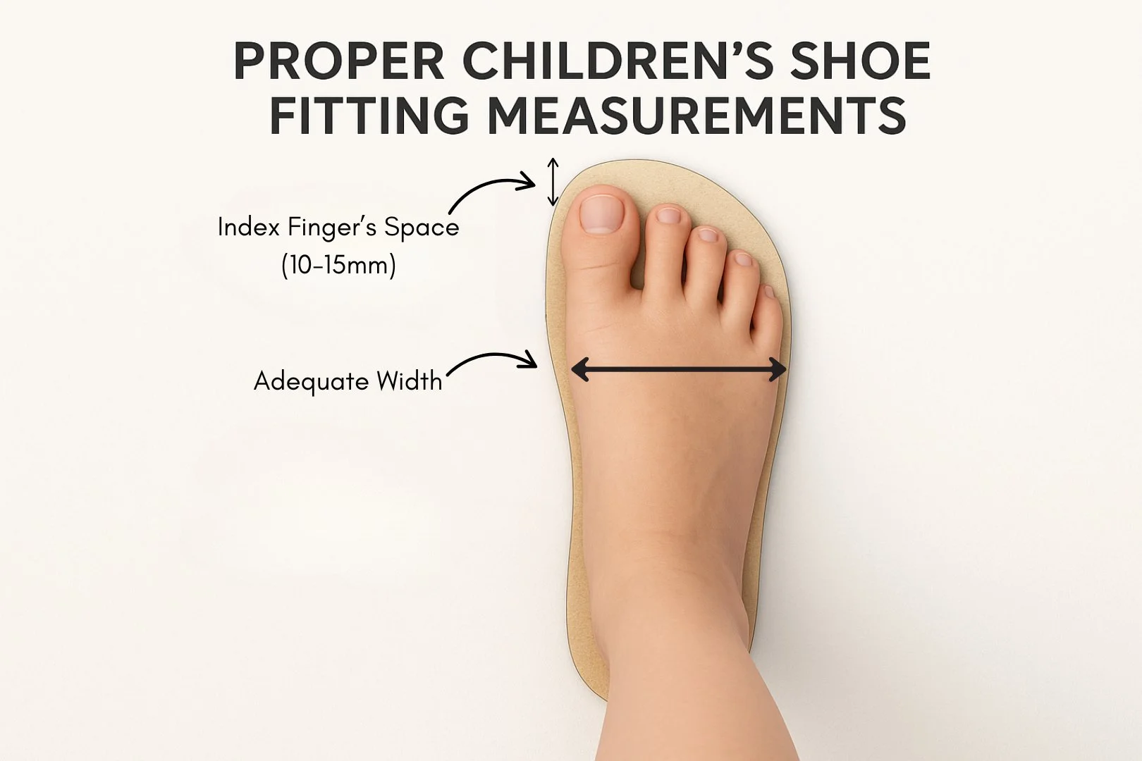 Podiatrist guide to children's shoe fit check